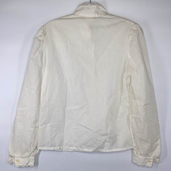 Eber San Fransisco White Vintage Long Sleeve Blouse Size Medium - Picture 2 of 6